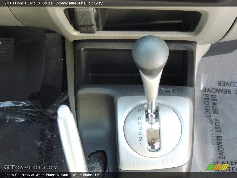 Atomic Blue Metallic / Gray 2010 Honda Civic LX Coupe