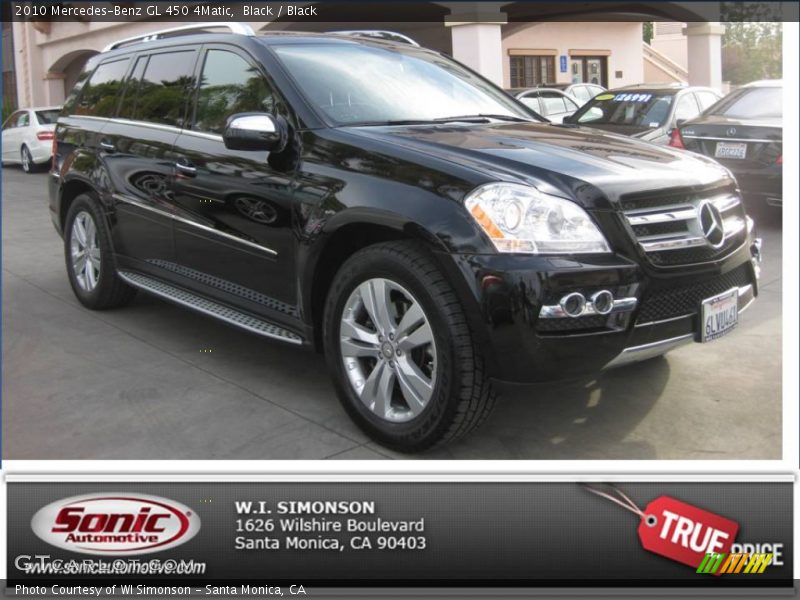 Black / Black 2010 Mercedes-Benz GL 450 4Matic