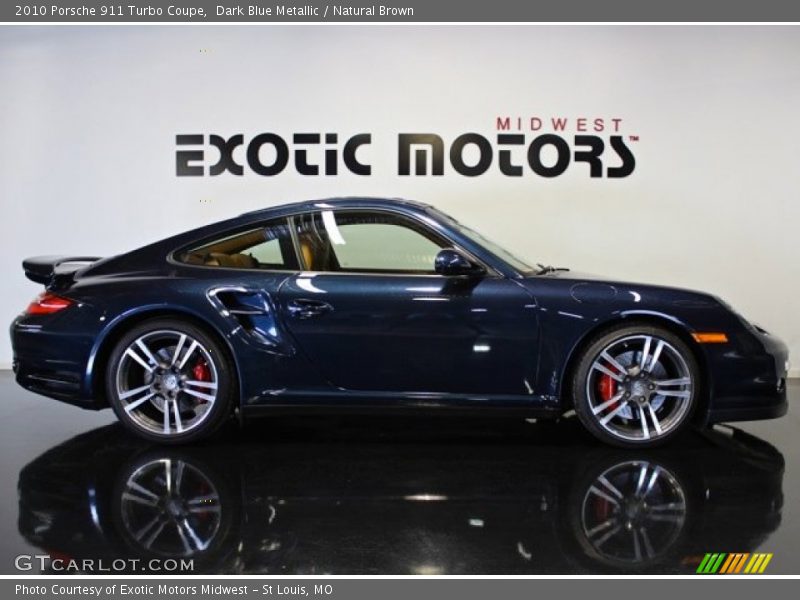 Dark Blue Metallic / Natural Brown 2010 Porsche 911 Turbo Coupe