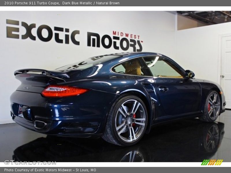 Dark Blue Metallic / Natural Brown 2010 Porsche 911 Turbo Coupe