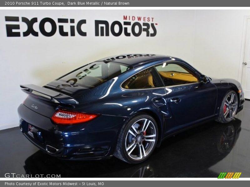 Dark Blue Metallic / Natural Brown 2010 Porsche 911 Turbo Coupe