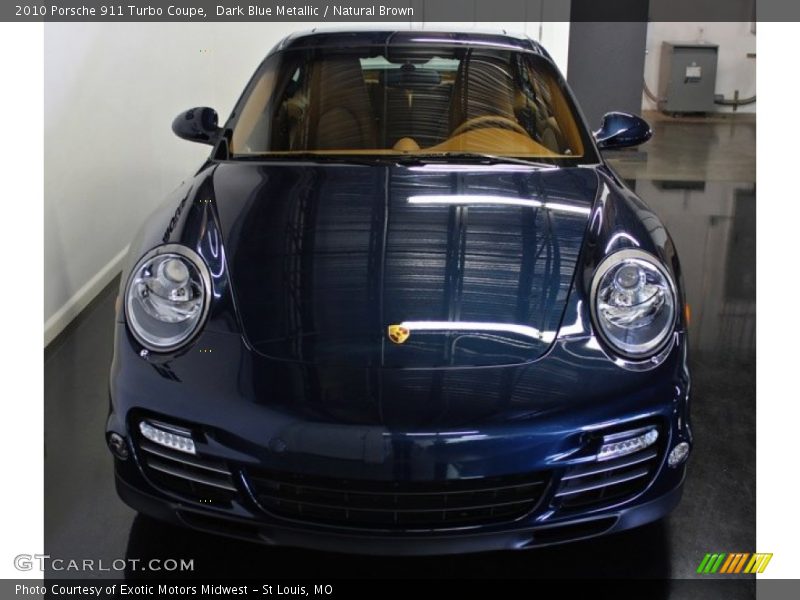 Dark Blue Metallic / Natural Brown 2010 Porsche 911 Turbo Coupe