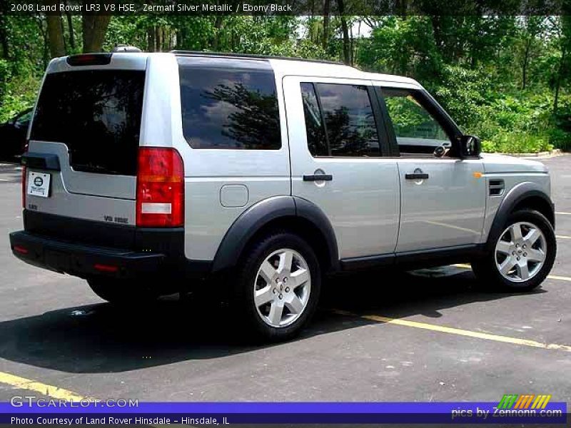 Zermatt Silver Metallic / Ebony Black 2008 Land Rover LR3 V8 HSE