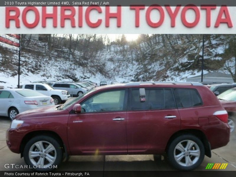 Salsa Red Pearl / Ash 2010 Toyota Highlander Limited 4WD