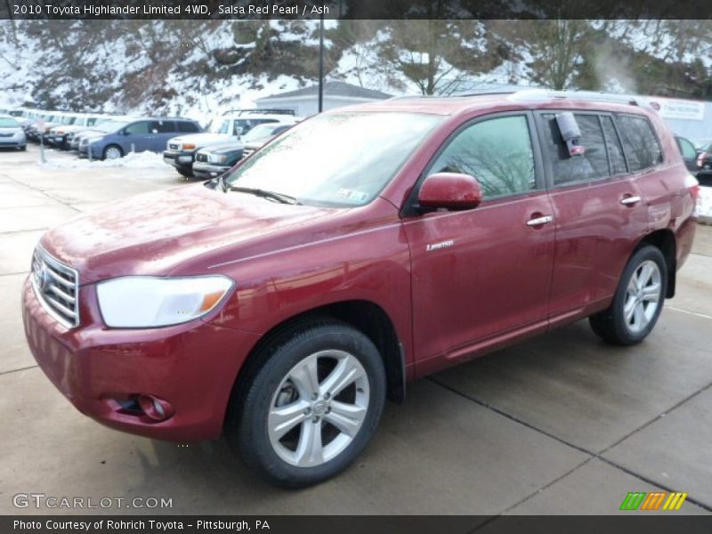 Salsa Red Pearl / Ash 2010 Toyota Highlander Limited 4WD