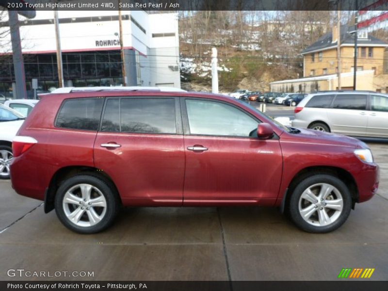 Salsa Red Pearl / Ash 2010 Toyota Highlander Limited 4WD