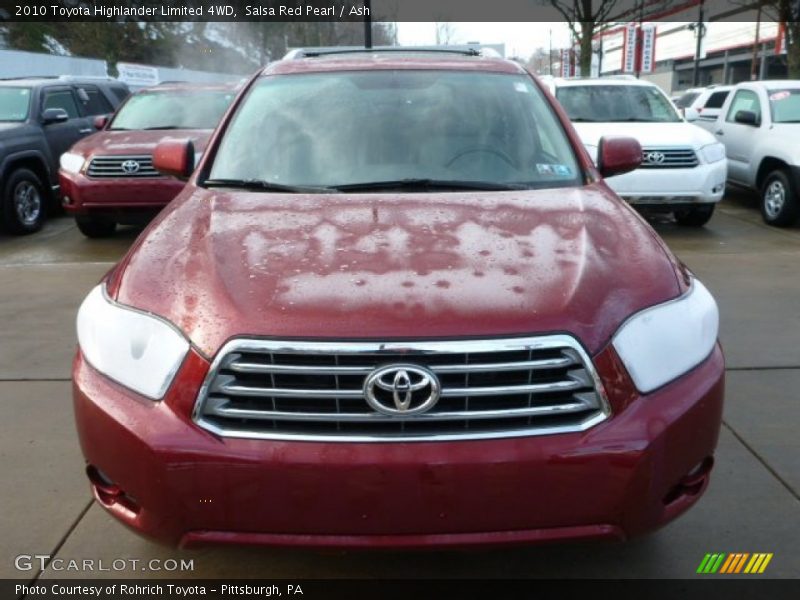 Salsa Red Pearl / Ash 2010 Toyota Highlander Limited 4WD