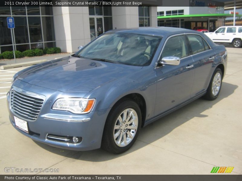 Sapphire Crystal Metallic / Black/Light Frost Beige 2011 Chrysler 300 Limited