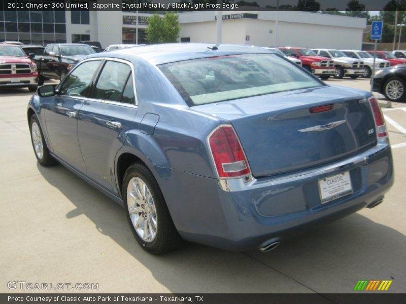 Sapphire Crystal Metallic / Black/Light Frost Beige 2011 Chrysler 300 Limited