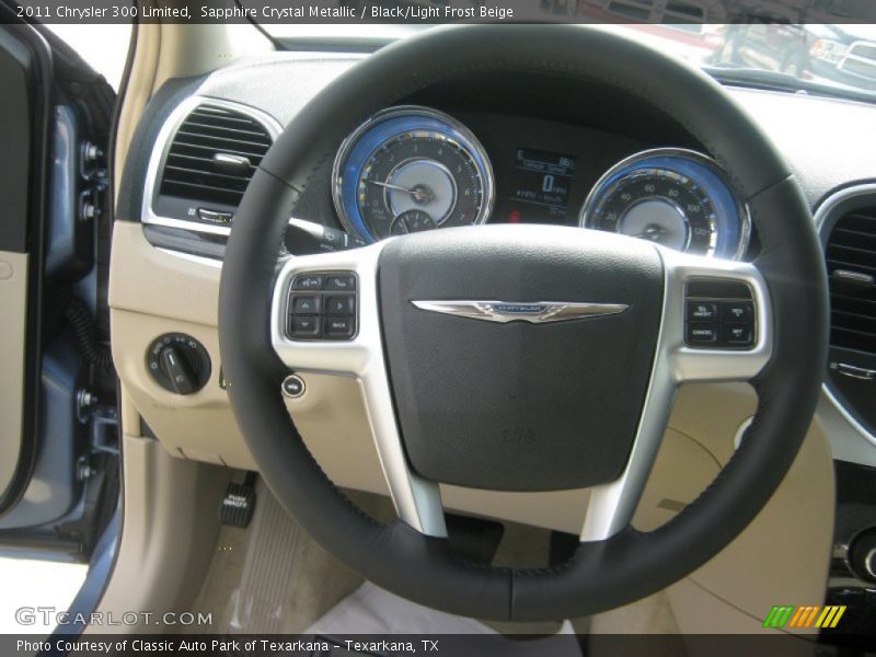 Sapphire Crystal Metallic / Black/Light Frost Beige 2011 Chrysler 300 Limited