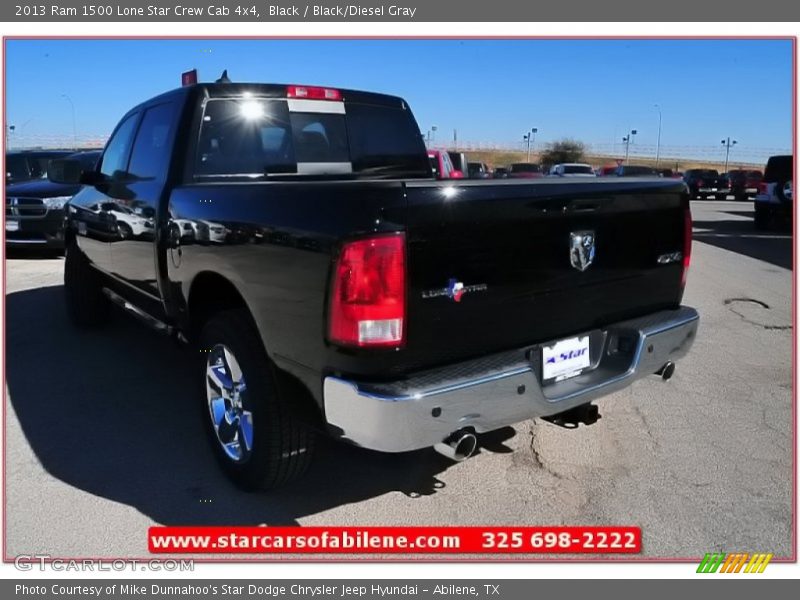 Black / Black/Diesel Gray 2013 Ram 1500 Lone Star Crew Cab 4x4