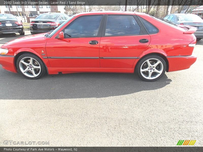 Laser Red / Sand Beige 2002 Saab 9-3 Viggen Sedan