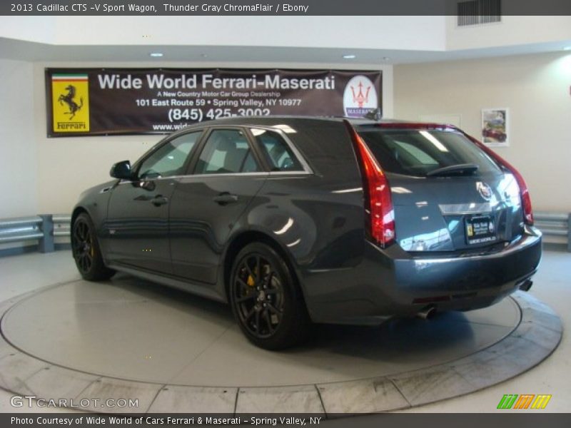 Thunder Gray ChromaFlair / Ebony 2013 Cadillac CTS -V Sport Wagon
