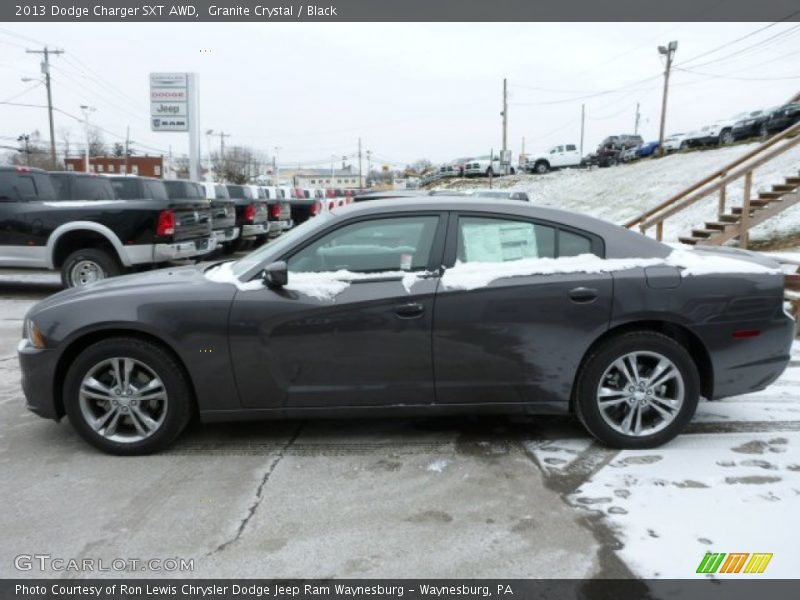 Granite Crystal / Black 2013 Dodge Charger SXT AWD