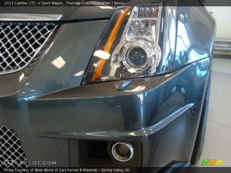 Thunder Gray ChromaFlair / Ebony 2013 Cadillac CTS -V Sport Wagon