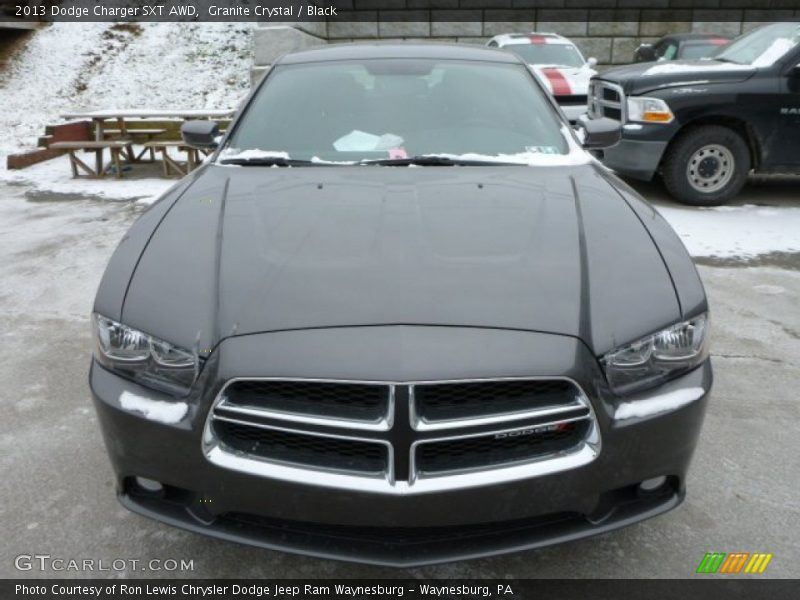 Granite Crystal / Black 2013 Dodge Charger SXT AWD