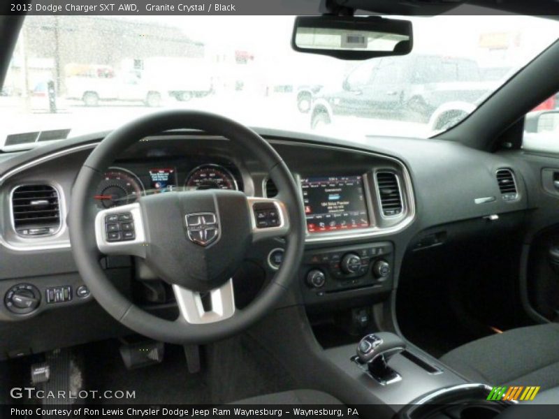 Granite Crystal / Black 2013 Dodge Charger SXT AWD