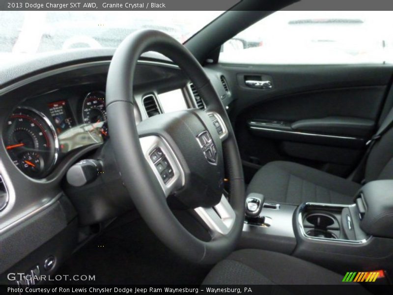 Granite Crystal / Black 2013 Dodge Charger SXT AWD