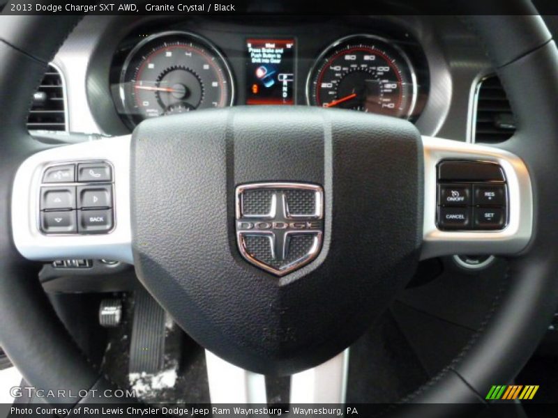 Granite Crystal / Black 2013 Dodge Charger SXT AWD