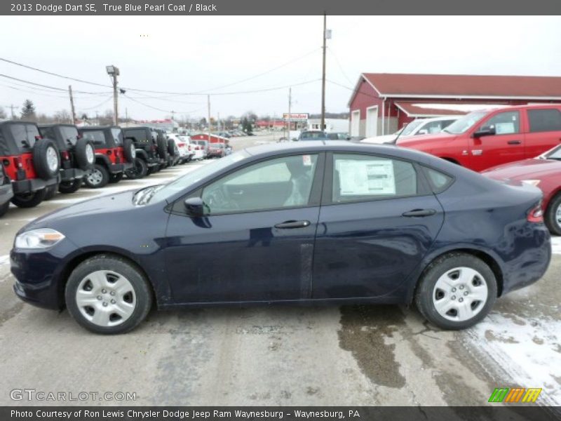 True Blue Pearl Coat / Black 2013 Dodge Dart SE