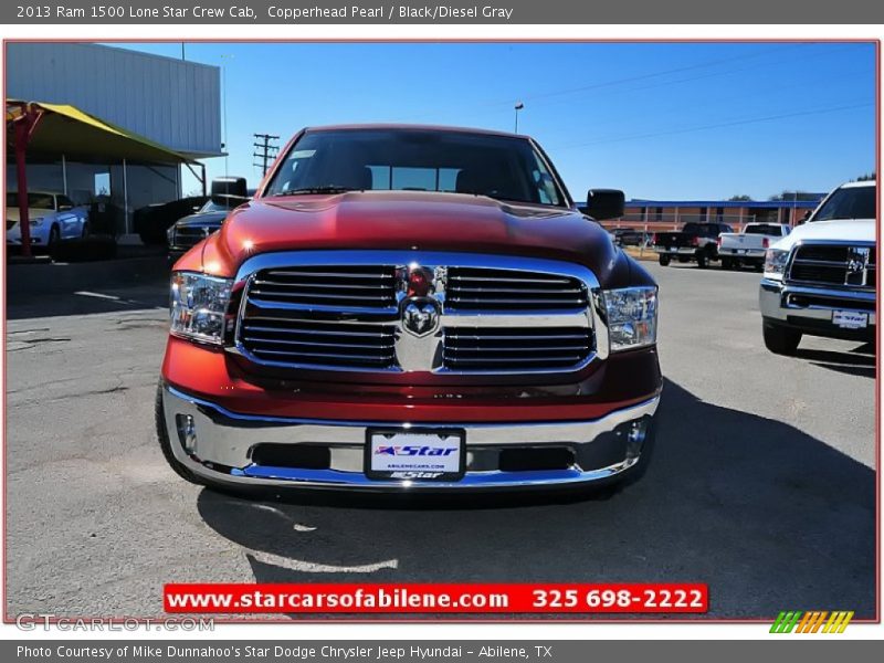 Copperhead Pearl / Black/Diesel Gray 2013 Ram 1500 Lone Star Crew Cab