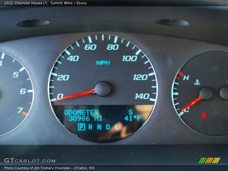 Summit White / Ebony 2012 Chevrolet Impala LT