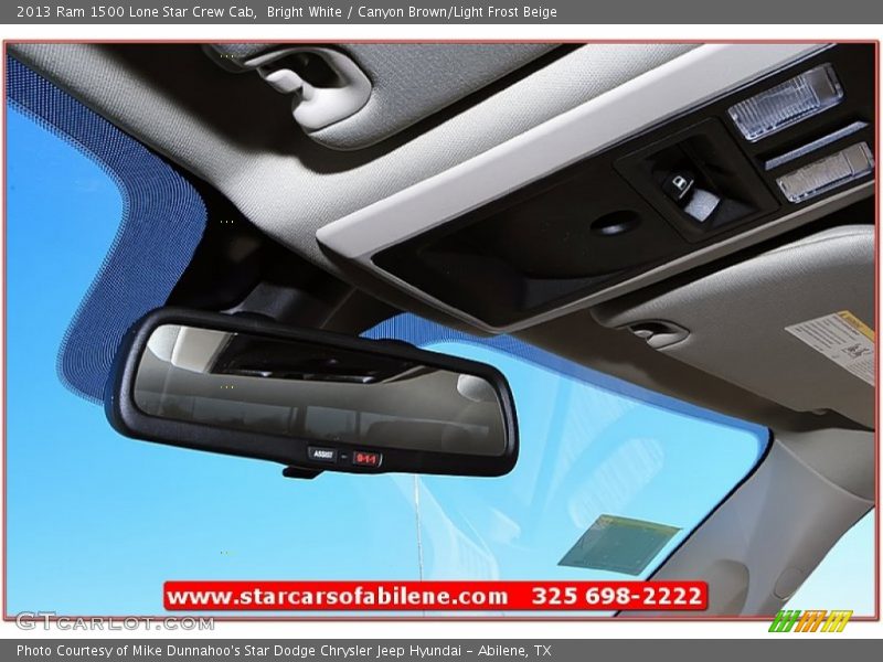 Bright White / Canyon Brown/Light Frost Beige 2013 Ram 1500 Lone Star Crew Cab