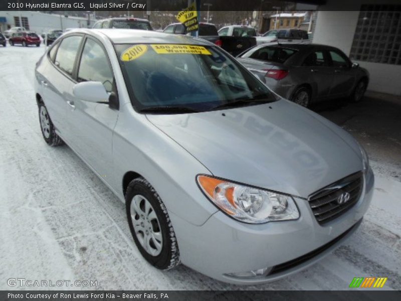 Liquid Silver / Gray 2010 Hyundai Elantra GLS
