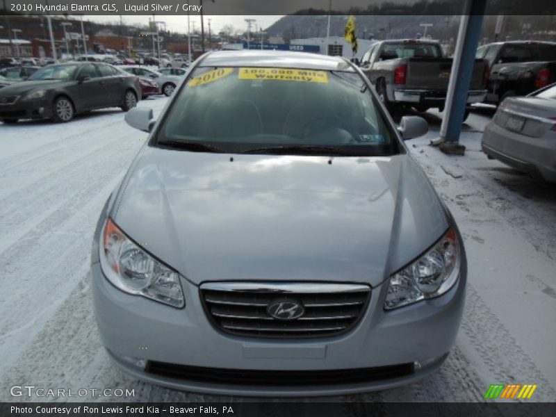 Liquid Silver / Gray 2010 Hyundai Elantra GLS
