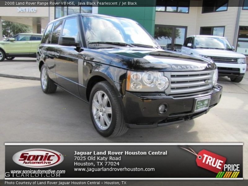 Java Black Pearlescent / Jet Black 2008 Land Rover Range Rover V8 HSE