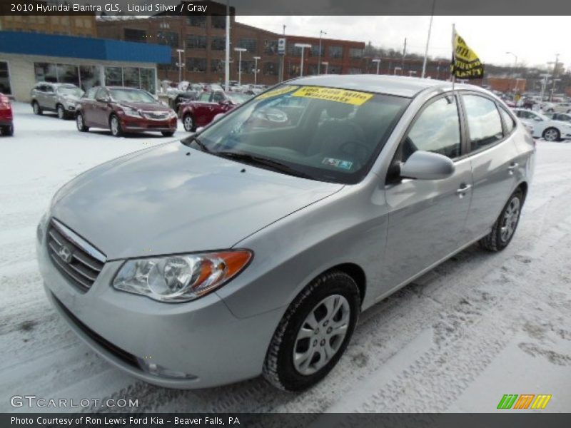 Liquid Silver / Gray 2010 Hyundai Elantra GLS