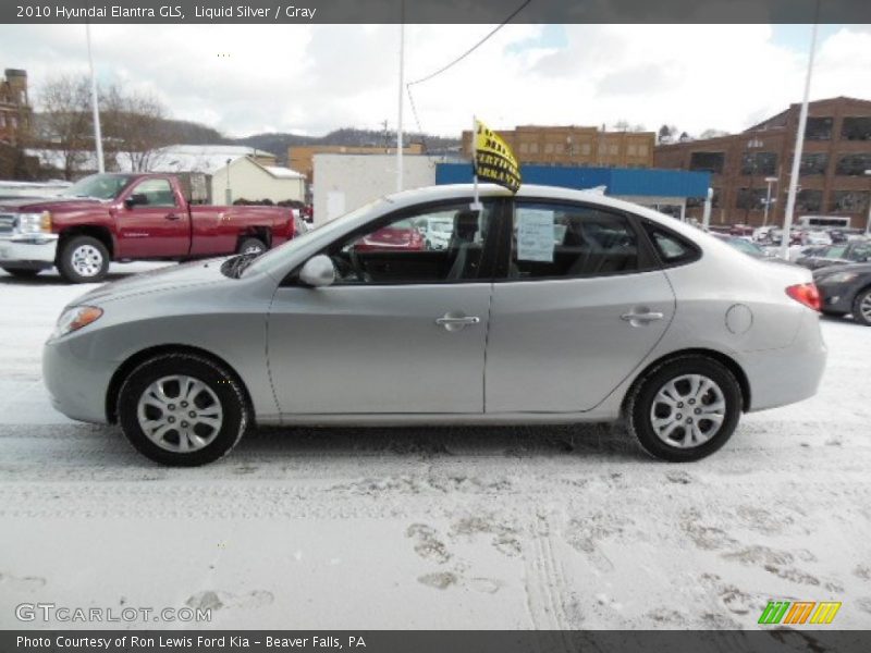 Liquid Silver / Gray 2010 Hyundai Elantra GLS