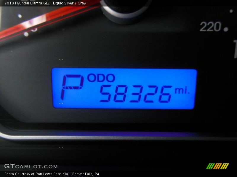 Liquid Silver / Gray 2010 Hyundai Elantra GLS
