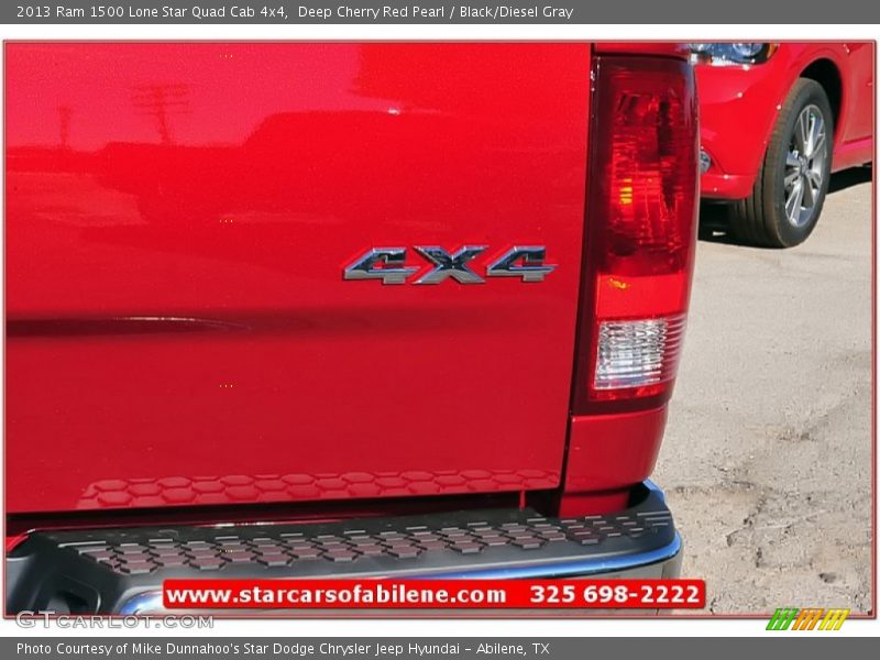 Deep Cherry Red Pearl / Black/Diesel Gray 2013 Ram 1500 Lone Star Quad Cab 4x4