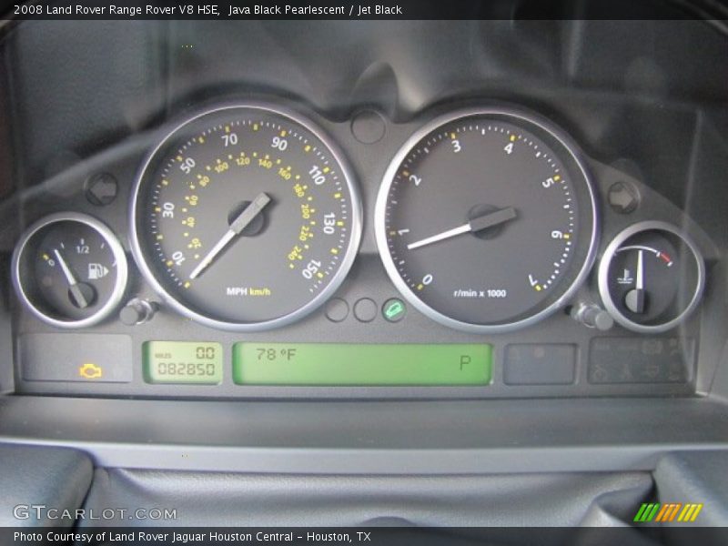 Java Black Pearlescent / Jet Black 2008 Land Rover Range Rover V8 HSE