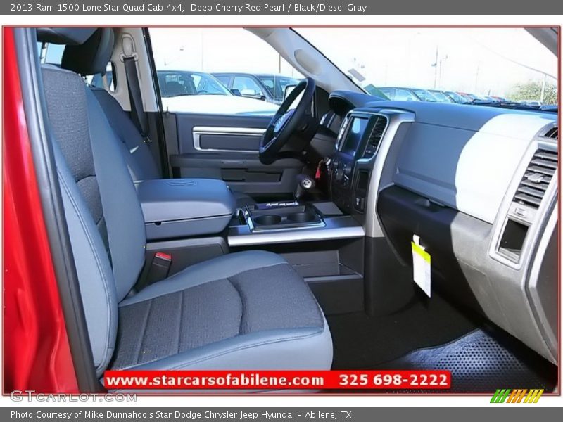 Deep Cherry Red Pearl / Black/Diesel Gray 2013 Ram 1500 Lone Star Quad Cab 4x4