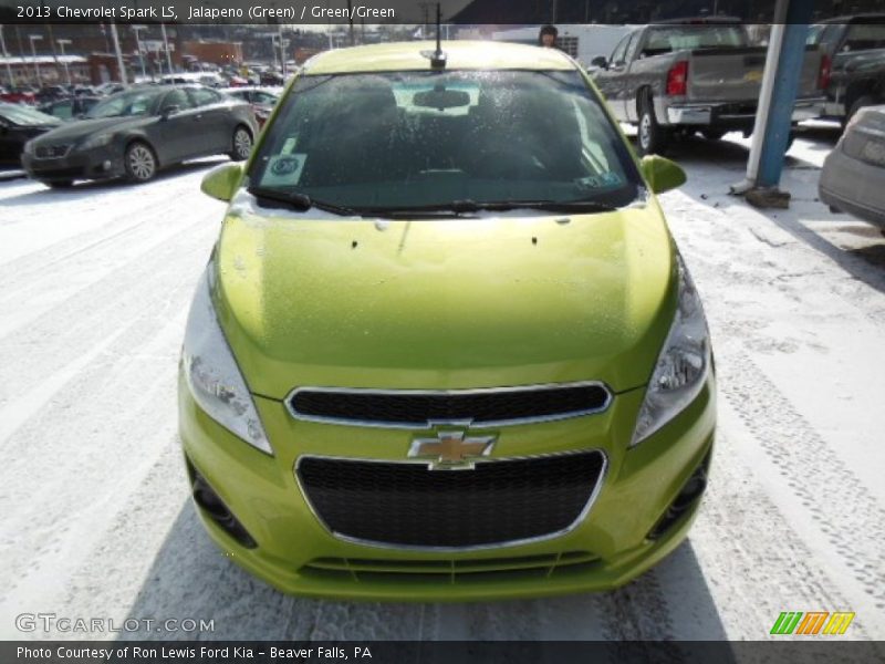 Jalapeno (Green) / Green/Green 2013 Chevrolet Spark LS