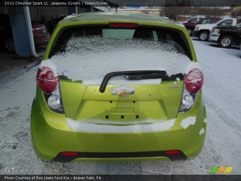 Jalapeno (Green) / Green/Green 2013 Chevrolet Spark LS