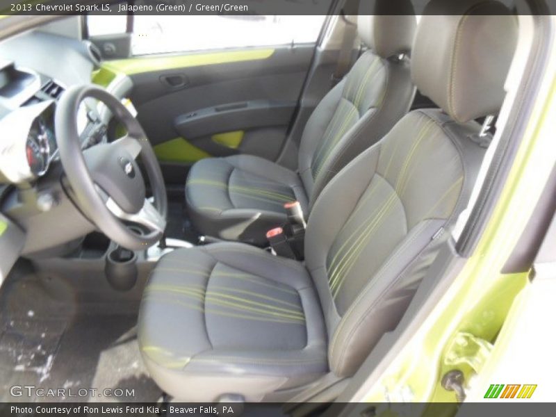 Jalapeno (Green) / Green/Green 2013 Chevrolet Spark LS