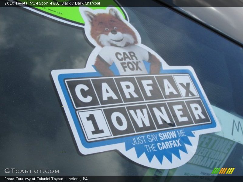 Black / Dark Charcoal 2010 Toyota RAV4 Sport 4WD