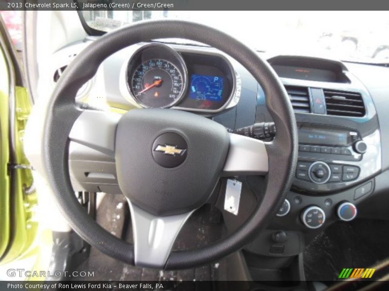 Jalapeno (Green) / Green/Green 2013 Chevrolet Spark LS