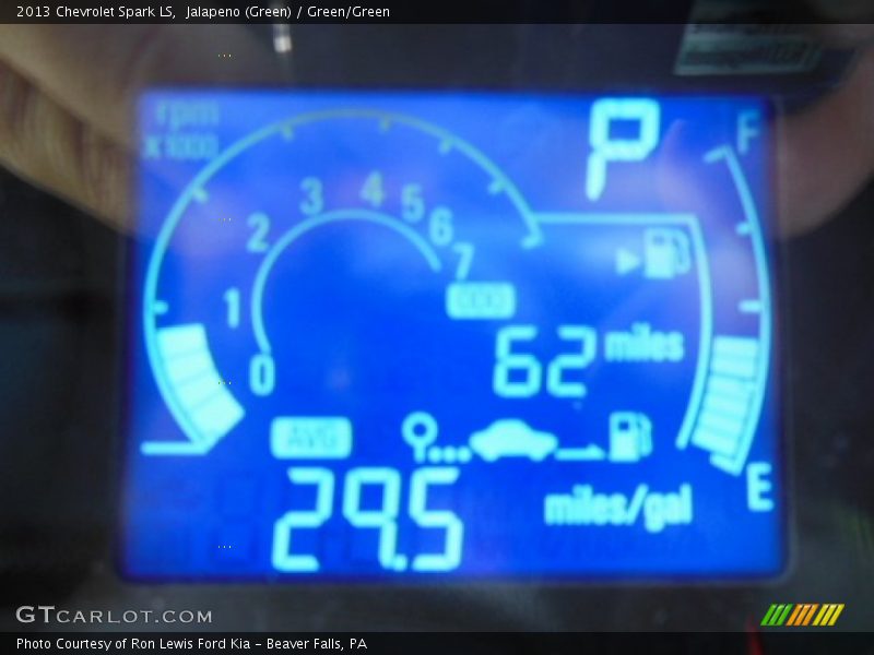 Jalapeno (Green) / Green/Green 2013 Chevrolet Spark LS