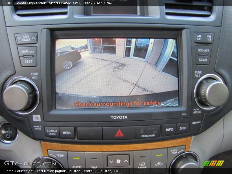 Controls of 2008 Highlander Hybrid Limited 4WD