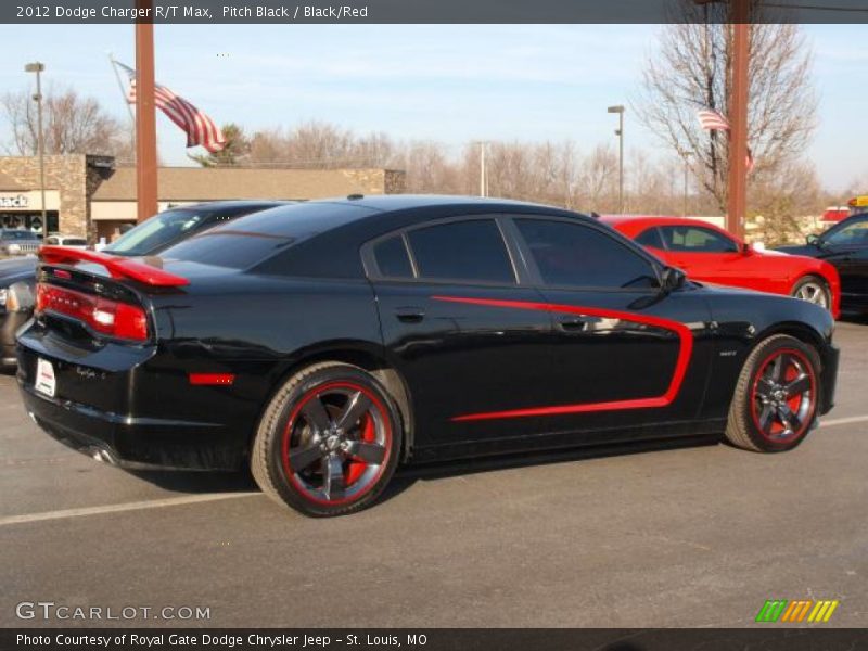 Pitch Black / Black/Red 2012 Dodge Charger R/T Max