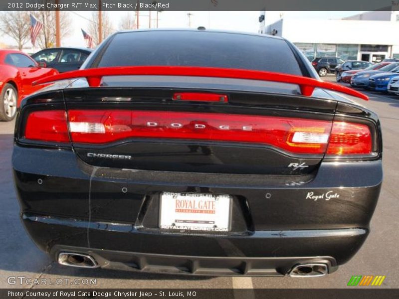 Pitch Black / Black/Red 2012 Dodge Charger R/T Max