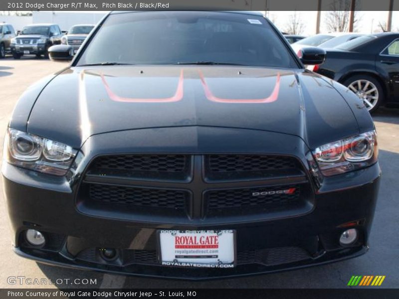 Pitch Black / Black/Red 2012 Dodge Charger R/T Max