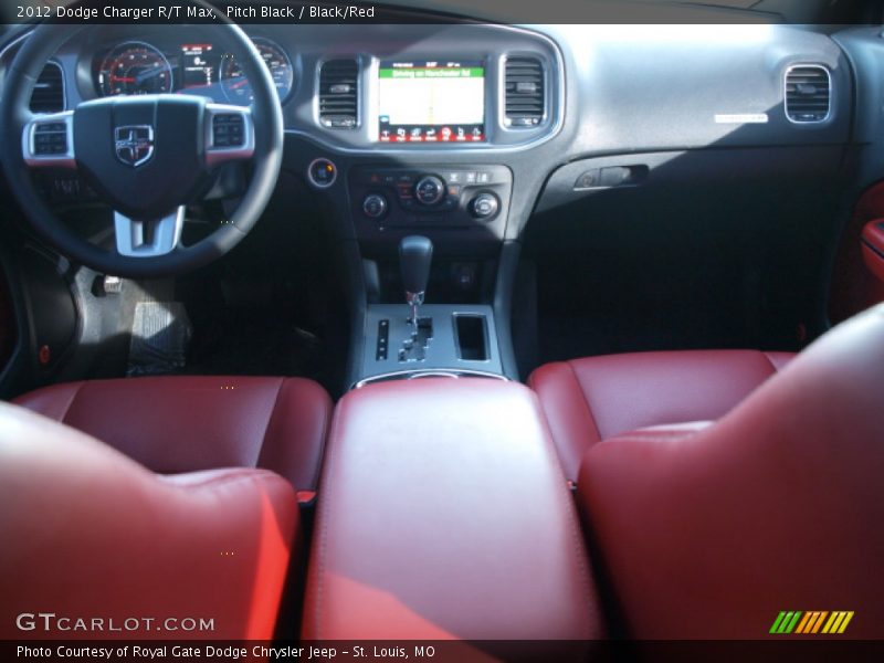 Pitch Black / Black/Red 2012 Dodge Charger R/T Max