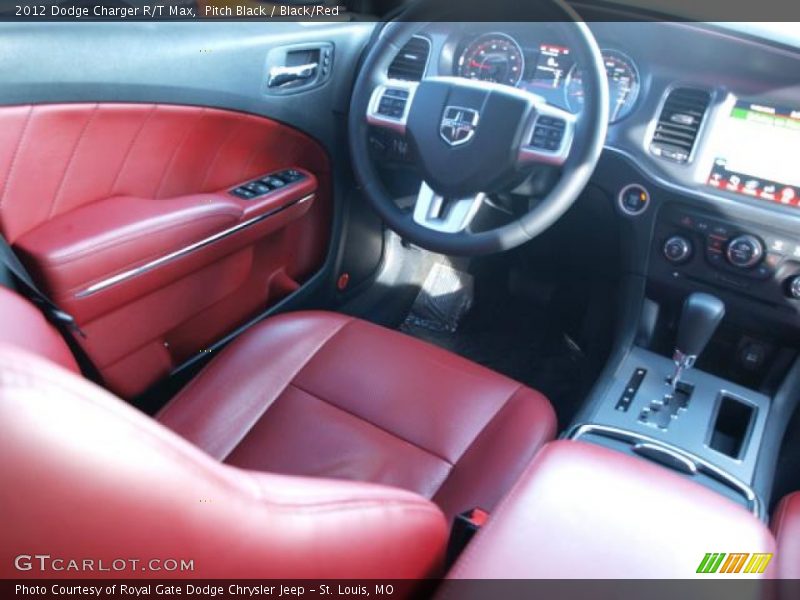 Pitch Black / Black/Red 2012 Dodge Charger R/T Max