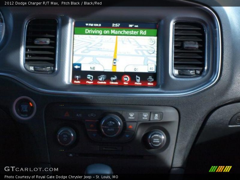 Pitch Black / Black/Red 2012 Dodge Charger R/T Max