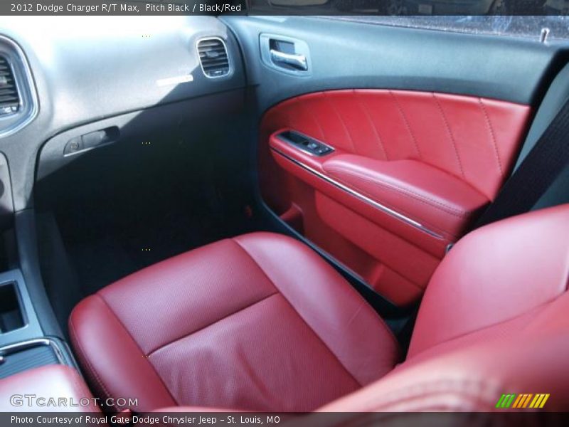 Pitch Black / Black/Red 2012 Dodge Charger R/T Max